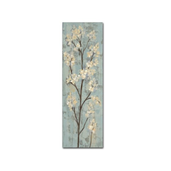 Trademark Fine Art Silvia Vassileva 'Almond Branch I on Light Blue' Canvas Art, 8x24 - WAP01491-C824GG