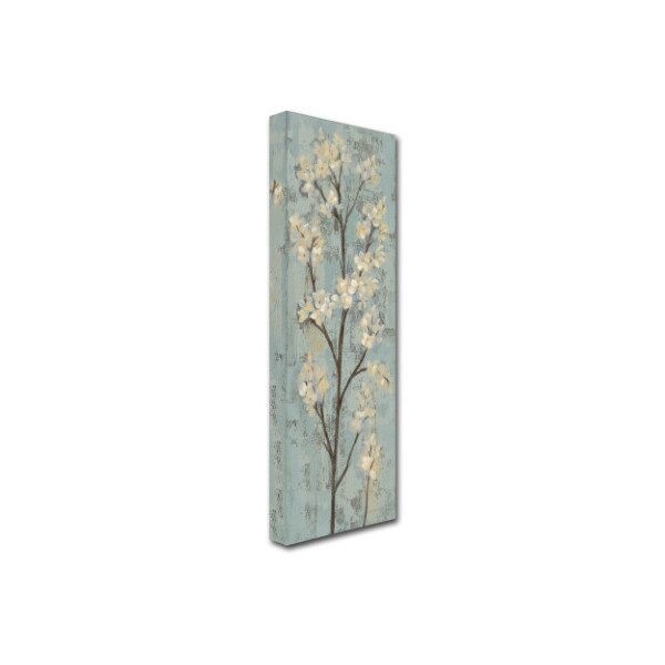 Trademark Fine Art Silvia Vassileva 'Almond Branch I on Light Blue' Canvas Art, 8x24 - WAP01491-C824GG