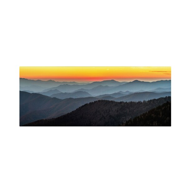 Trademark Fine Art Pierre Leclerc 'Great Smoky Sunset' Canvas Art, 6x19 - PL0116-C619GG