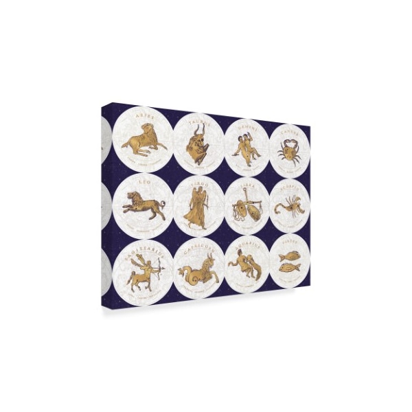 Trademark Fine Art Sue Schlabach 'Gilded Zodiac Signs' Canvas Art, 18x24 - WAP08157-C1824GG