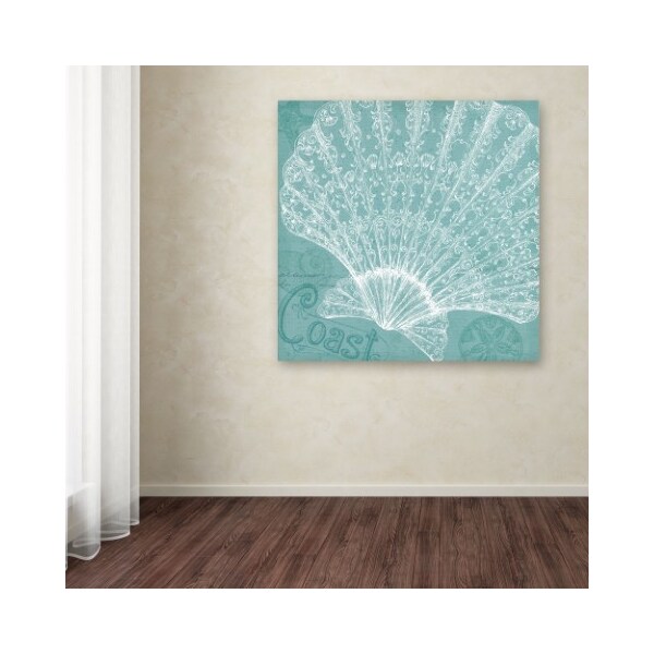 Trademark Fine Art Daphne Brissonnet 'Aqua Treasure III' Canvas Art, 24x24 - WAP0099-C2424GG