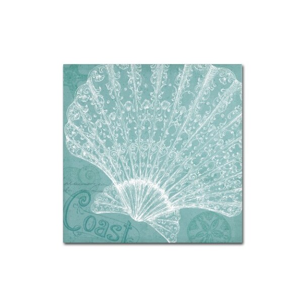 Trademark Fine Art Daphne Brissonnet 'Aqua Treasure III' Canvas Art, 24x24 - WAP0099-C2424GG