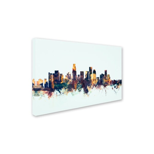 Trademark Fine Art Michael Tompsett 'Los Angeles CA Skyline Blue' Canvas Art, 30x47 - MT1100-C3047GG