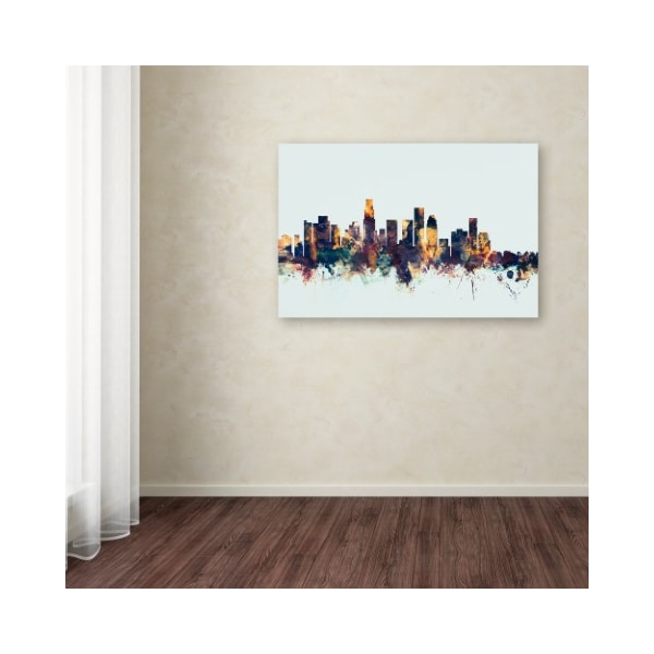 Trademark Fine Art Michael Tompsett 'Los Angeles CA Skyline Blue' Canvas Art, 30x47 - MT1100-C3047GG