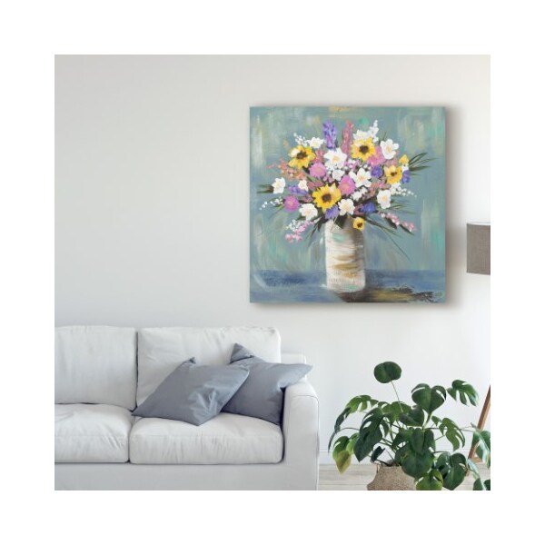 Trademark Fine Art Jade Reynolds 'Mixed Pastel Bouquet I' Canvas Art, 14x14 - WAG07707-C1414GG