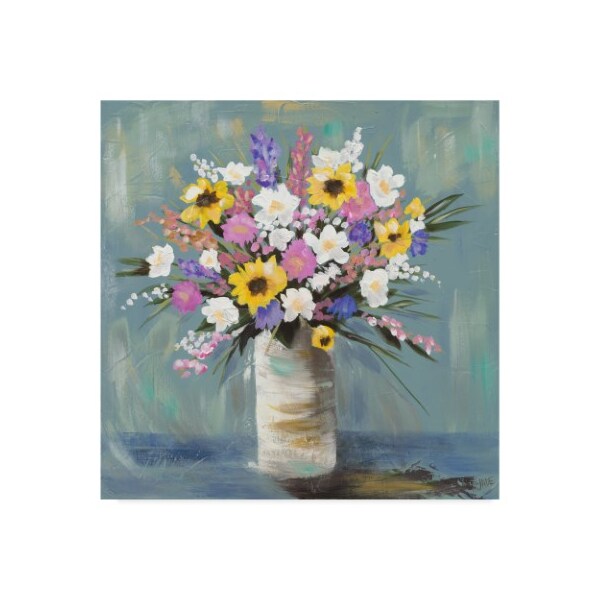 Trademark Fine Art Jade Reynolds 'Mixed Pastel Bouquet I' Canvas Art, 14x14 - WAG07707-C1414GG