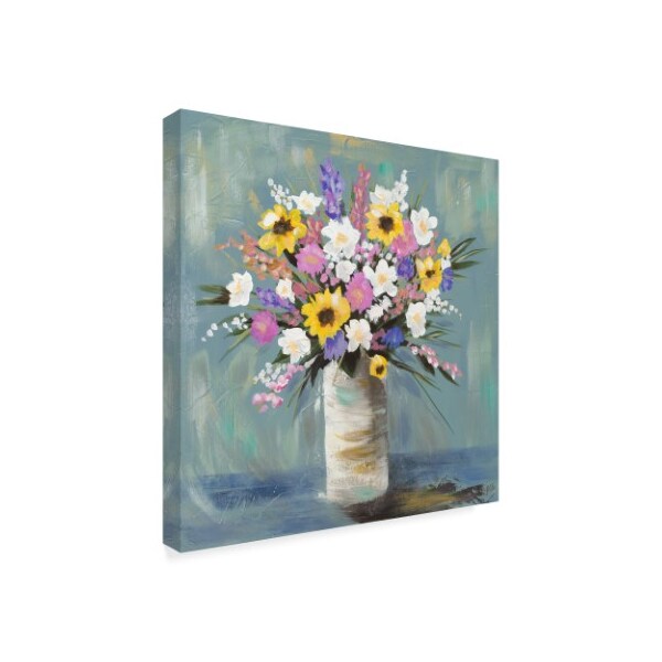 Trademark Fine Art Jade Reynolds 'Mixed Pastel Bouquet I' Canvas Art, 14x14 - WAG07707-C1414GG
