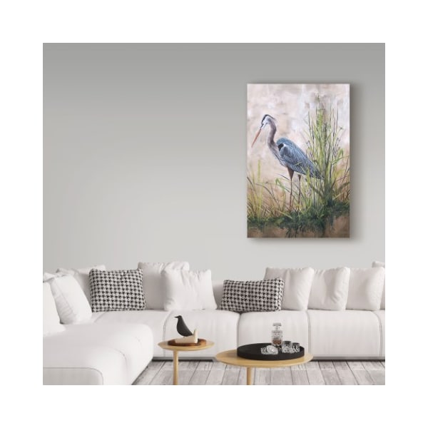 Trademark Fine Art Jean Plout 'In The Reeds Blue Heron' Canvas Art, 16x24 - ALI30076-C1624GG