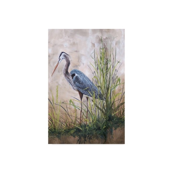 Trademark Fine Art Jean Plout 'In The Reeds Blue Heron' Canvas Art, 16x24 - ALI30076-C1624GG
