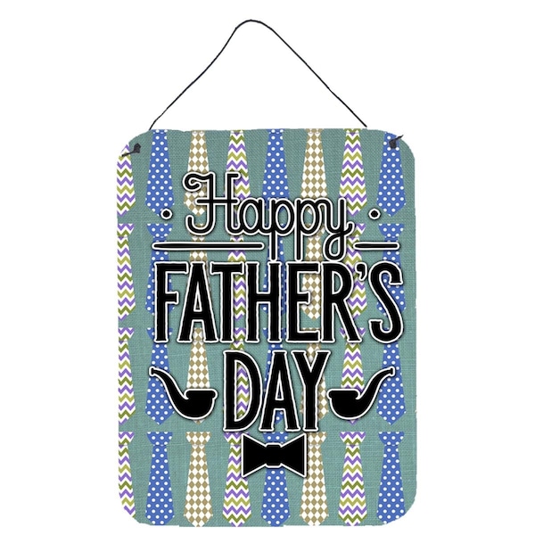 Carolines Treasures Happy Fathers Day Neckties Wall or Door Hanging Prints - BB5437DS1216