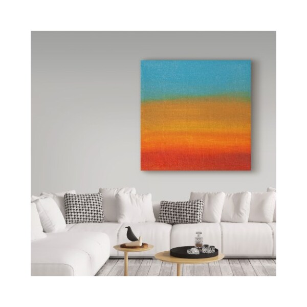 Trademark Fine Art Hilary Winfield 'Sunsets Blue Orange' Canvas Art, 35x35 - ALI22740-C3535GG