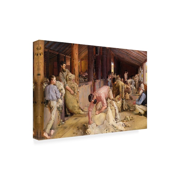 Trademark Fine Art Tom Roberts 'Shearing the rams' Canvas Art, 30x47 - AA01596-C3047GG