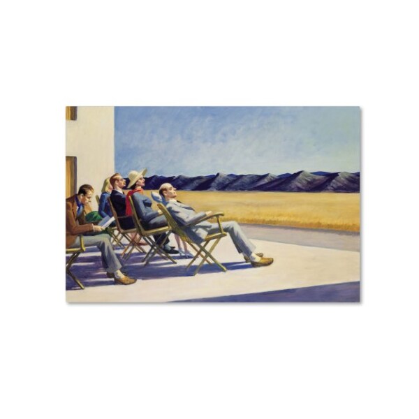 Trademark Fine Art Edward Hopper 'People in Sun' Canvas Art, 30x47 - ALI10032-C3047GG