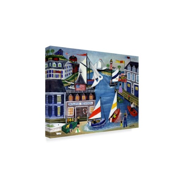 Trademark Fine Art Cheryl Bartley 'Folk Art Sailing School' Canvas Art, 35x47 - ALI40911-C3547GG