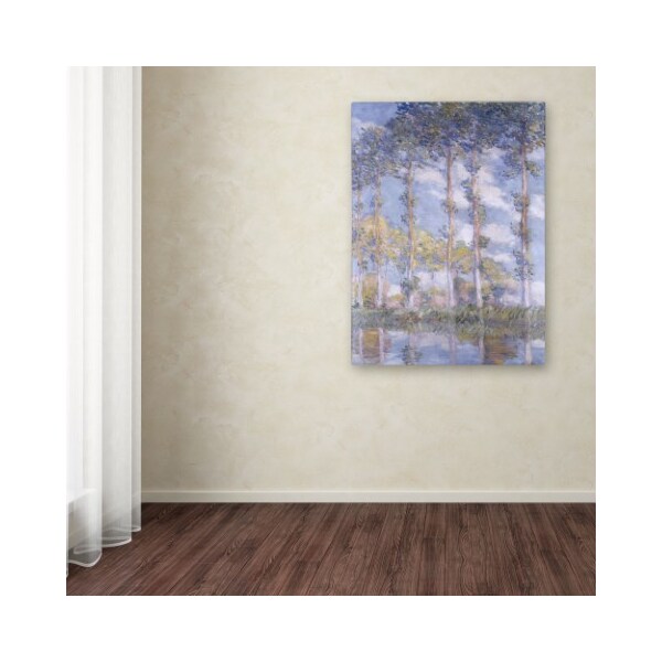 Trademark Fine Art Claude Monet 'The Poplars' Canvas Art, 30x47 - BL01182-C3047GG