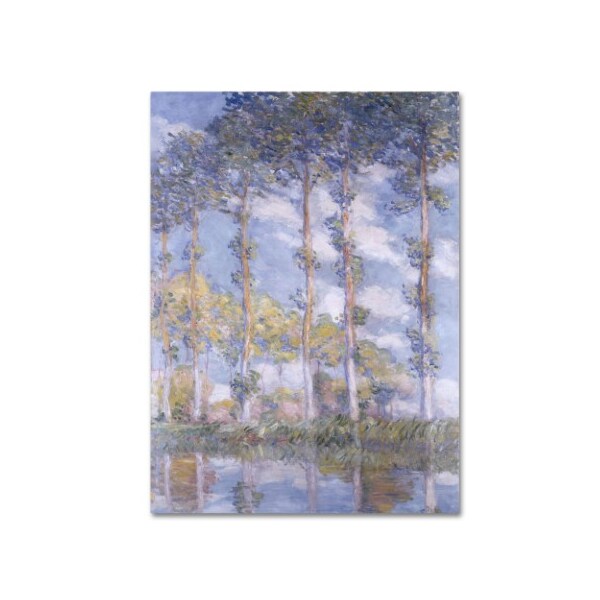 Trademark Fine Art Claude Monet 'The Poplars' Canvas Art, 30x47 - BL01182-C3047GG