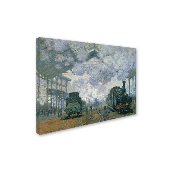 Trademark Fine Art Claude Monet 'Gare Saint-Lazare Arrival of a Train' Canvas, 14x19 - BL01181-C1419GG