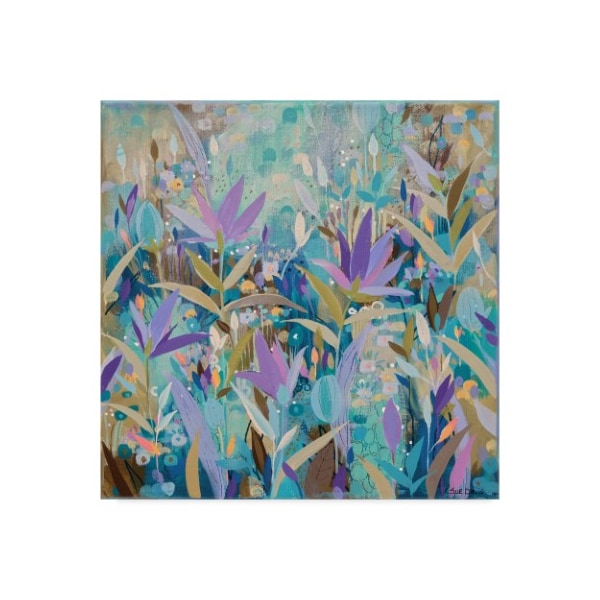 Trademark Fine Art Sue Davis 'Purple Garden Abstract Modern' Canvas Art, 14x14 - ALI44133-C1414GG