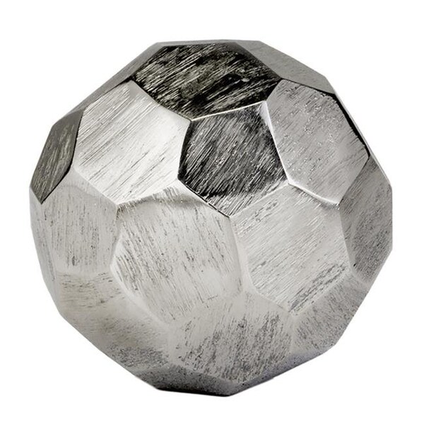 Modern Day Accents Modern Day Accents 3618 Facetado Sphere; Silver - 3618