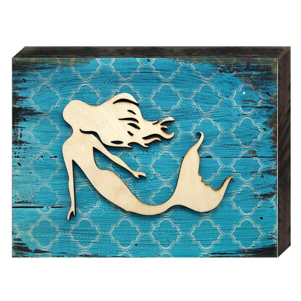 Clean Choice Nautical Mermaid Vintage Cove Art on Board Wall Decor - CL2974240