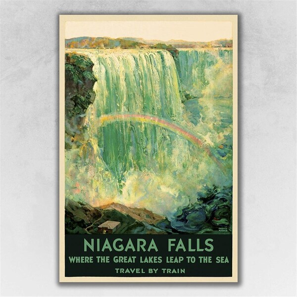 Homeroots 9 x 12 in. Niagra Falls New York c1920s Vintage Travel Poster Multi Color Wall Art - 394329