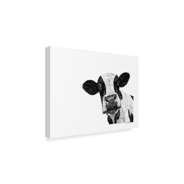 Trademark Fine Art Let Your Art Soar 'Cow Line Art' Canvas Art, 18x24 - ALI42501-C1824GG