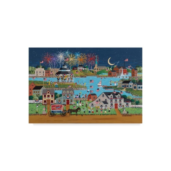 Trademark Fine Art Anthony Kleem 'Fireworks Over Coe Lake' Canvas Art, 16x24 - ALI38372-C1624GG