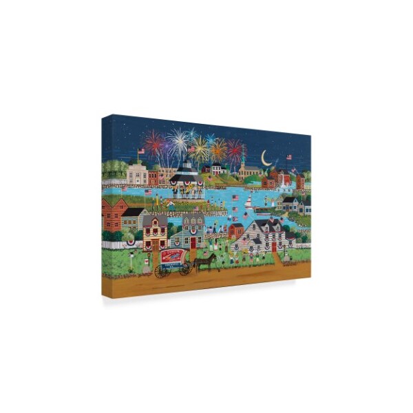 Trademark Fine Art Anthony Kleem 'Fireworks Over Coe Lake' Canvas Art, 16x24 - ALI38372-C1624GG