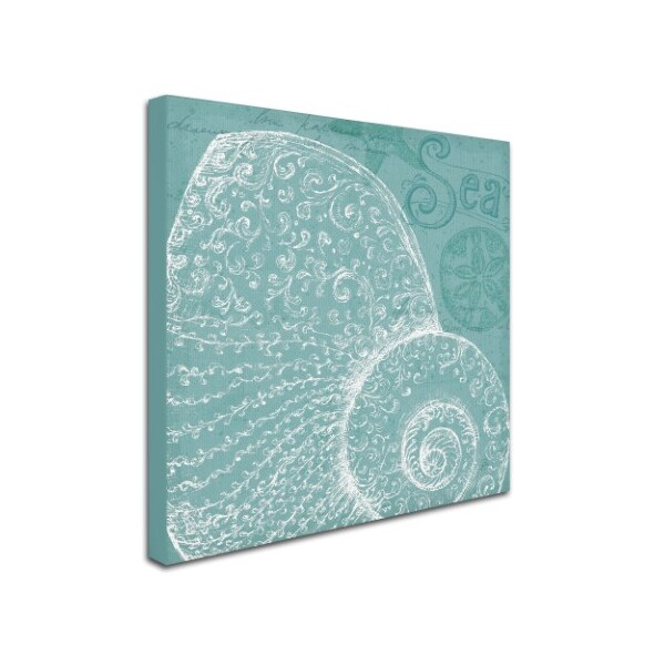 Trademark Fine Art Daphne Brissonnet 'Aqua Treasure IV' Canvas Art, 35x35 - WAP0100-C3535GG