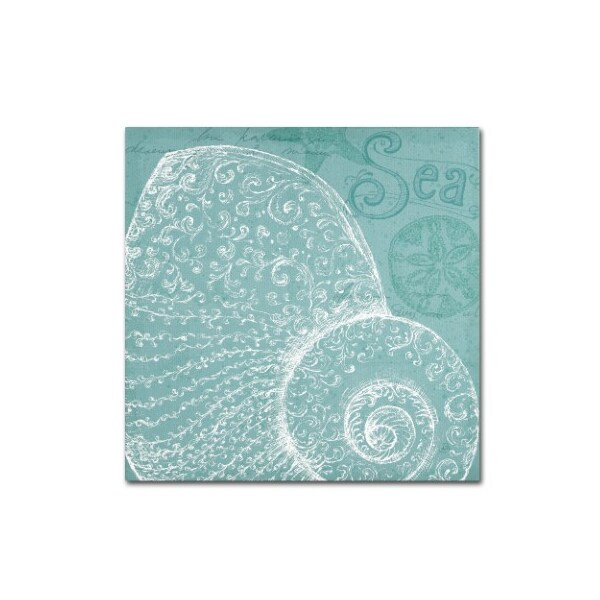 Trademark Fine Art Daphne Brissonnet 'Aqua Treasure IV' Canvas Art, 35x35 - WAP0100-C3535GG