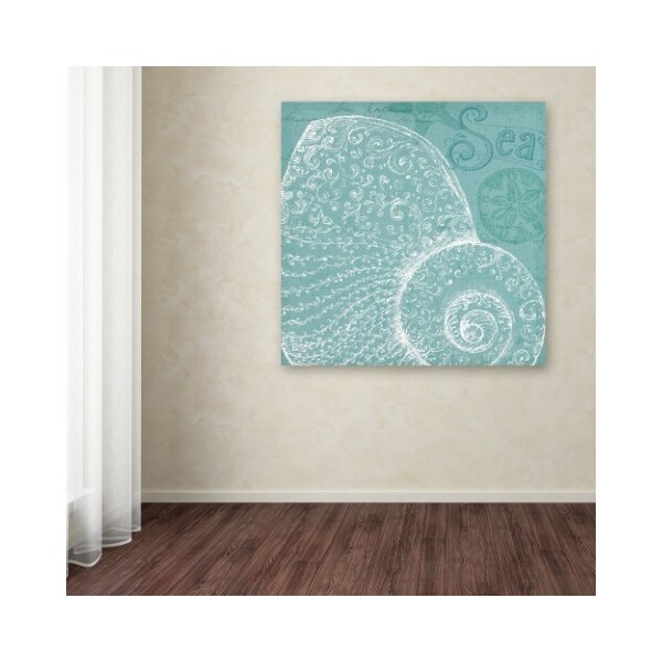 Trademark Fine Art Daphne Brissonnet 'Aqua Treasure IV' Canvas Art, 35x35 - WAP0100-C3535GG