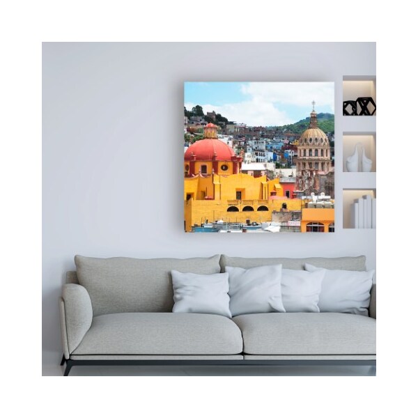 Trademark Fine Art Philippe Hugonnard 'Viva Mexico 3 Guanajuato Church Domes' Canvas Art, 24x24 - PH01519-C2424GG