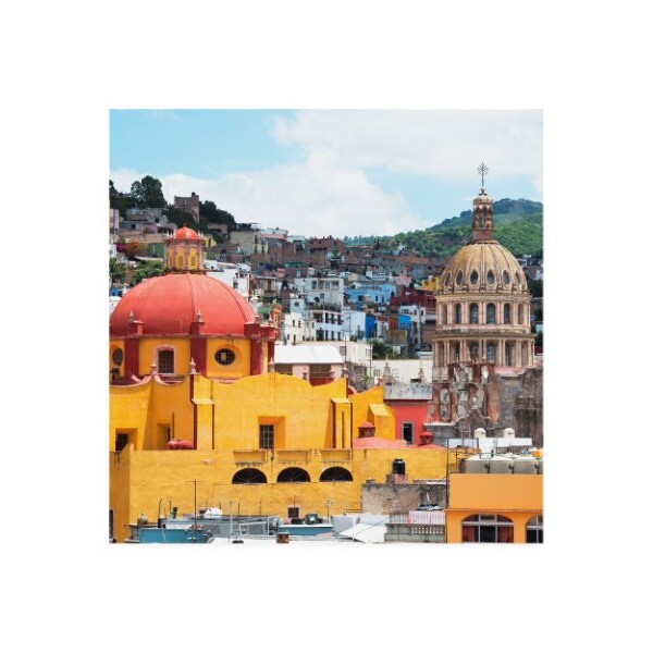 Trademark Fine Art Philippe Hugonnard 'Viva Mexico 3 Guanajuato Church Domes' Canvas Art, 24x24 - PH01519-C2424GG