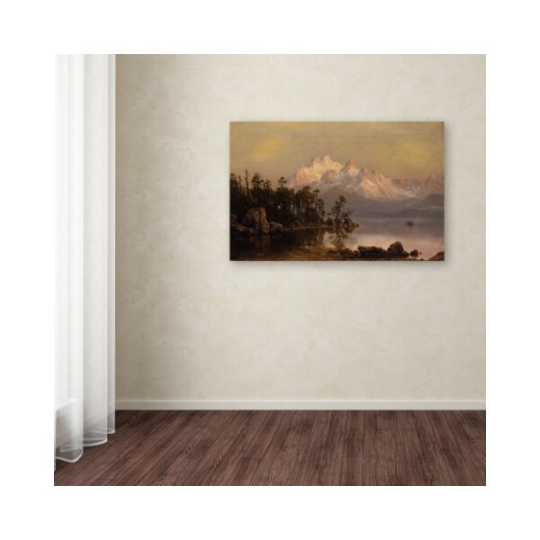Trademark Fine Art Albert Bierstadt 'Mountain Canoeing' Canvas Art, 16x24 - BL01374-C1624GG