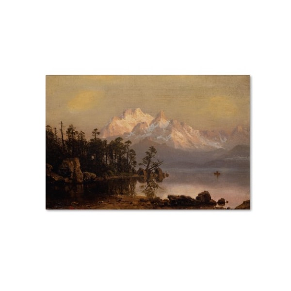 Trademark Fine Art Albert Bierstadt 'Mountain Canoeing' Canvas Art, 16x24 - BL01374-C1624GG