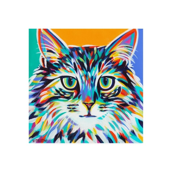 Trademark Fine Art Carolee Vitaletti 'Dramatic Cats I' Canvas Art, 18x18 - WAG11053-C1818GG