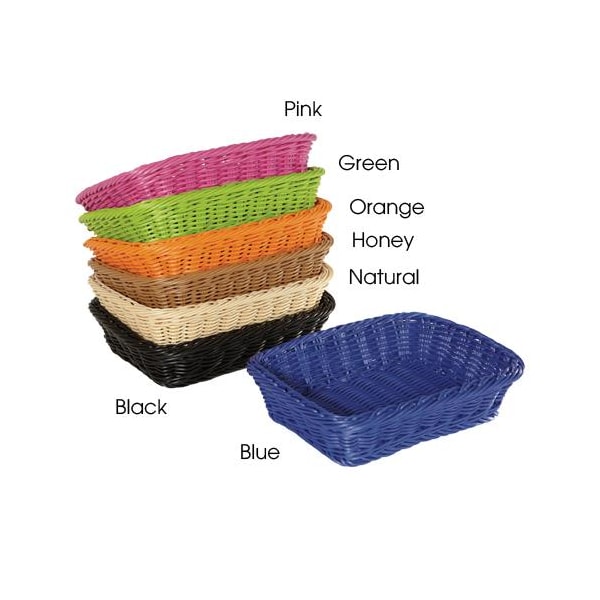G.E.T. Enterprises 11 1/2 in x 8 1/2 in Black Designer Polyweave Basket - WB-1508-BK