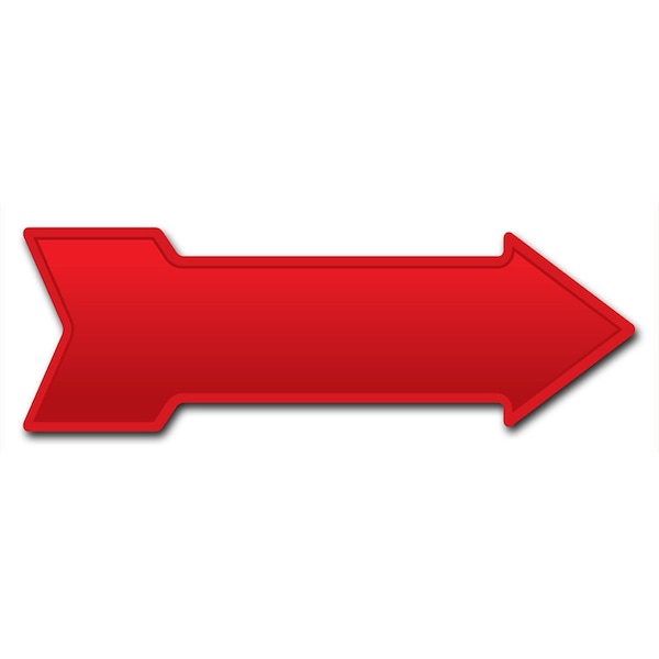Signmission Red Arrow Decal Funny Home Decor 36in Wide - D-A-12-999646