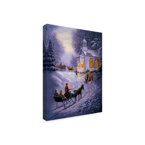 Trademark Fine Art D. Rusty Rust 'Sleigh Church' Canvas Art, 14x19 - ALI25925-C1419GG
