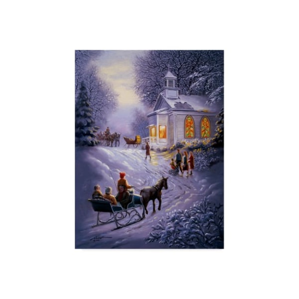 Trademark Fine Art D. Rusty Rust 'Sleigh Church' Canvas Art, 14x19 - ALI25925-C1419GG