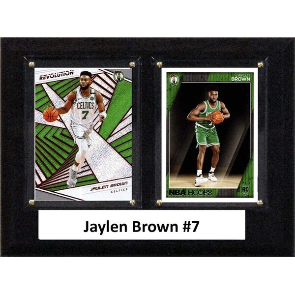 Williams & Son Saw & Supply C&I Collectables 68JAYLBROWN NBA 6 x 8 in. Jaylen Brown Boston Celtics Two Card Plaque - 68JAYLBROWN
