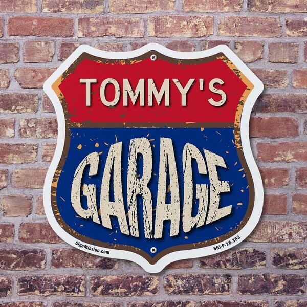 Signmission Tommy's Garage, 12 inch X 12 inch, Aluminum Metal Sign, 5PK - SHI-A-5PACK-12-383-TOMMY