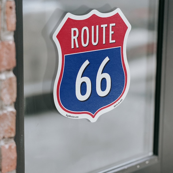 Signmission Route Marker Shield Sign Route 66, 4 inch X 4 inch, Vinyl Decal, 2PK - SHI-D-2PACK-4-459