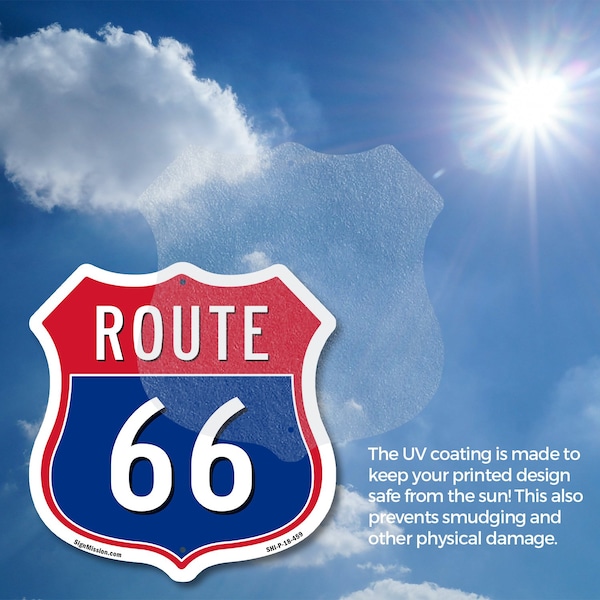 Signmission Route Marker Shield Sign Route 66, 4 inch X 4 inch, Vinyl Decal, 2PK - SHI-D-2PACK-4-459