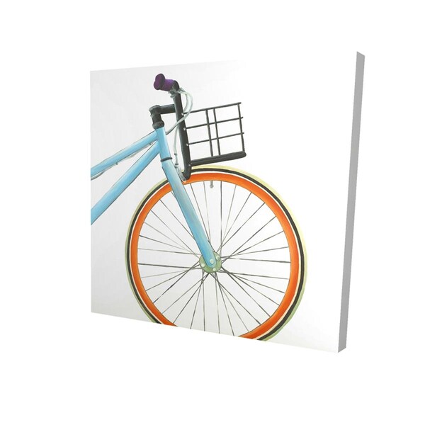 Fondo 12 x 12 in. Orange & Blue Bike-Print on Canvas - FO2788644