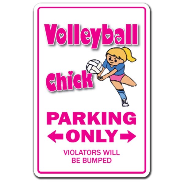 Amistad 8 x 12 in. Volleyball Chick Decal - Sport Team Sand Beach Coach Volley Ball Player Game - AM3890436
