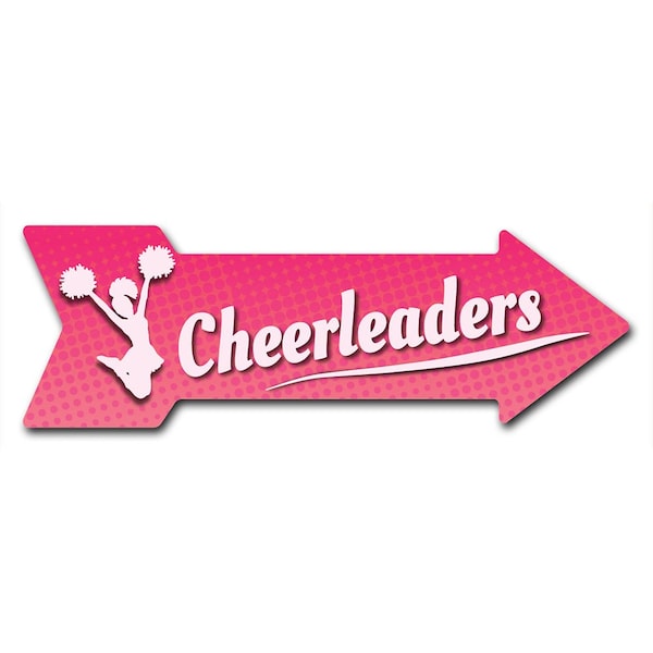 Signmission Cheerleaders Arrow Decal Funny Home Decor 30in Wide - D-A-10-999921