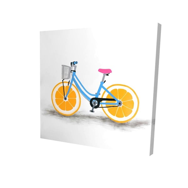 Fondo 32 x 32 in. Orange Wheel Bike-Print on Canvas - FO2788601