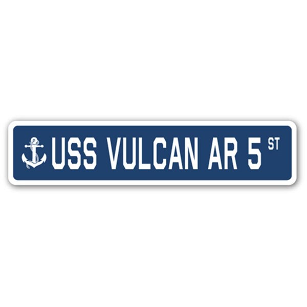 Amistad 4 x 18 in. A-16 Street Sign - USS Vulcan AR 5 - AM2679392