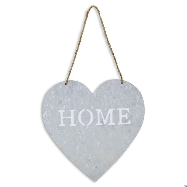 Homeroots Home Gray Galvanized Metal Wall Art - 379865